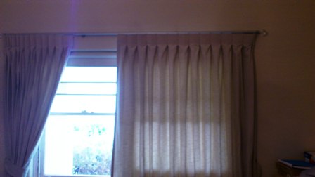 Inverted pleats curtains
